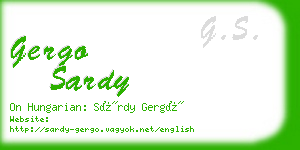 gergo sardy business card